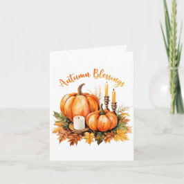 Höstens välsignelser – Mysig Thanksgiving Tack Kort