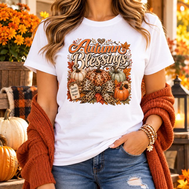 Höstens välsignelser Thanksgiving T-Shirt  (Skapare uppladdad)