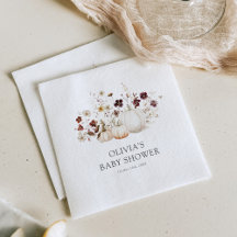 Höstens vilda blomma -tema för baby shower