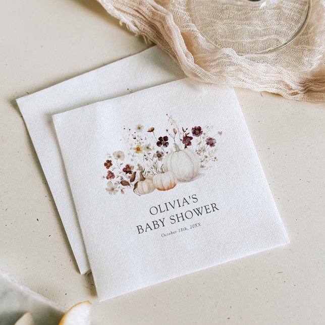 Höstens vilda blomma -tema för baby shower pappersservett (Skapare uppladdad)
