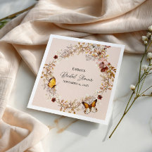 Höstens vilda blomma vattenfärgspapper servett