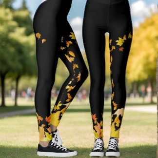 Höstfall, löv Flickor LEGGINGINGS Leggings
