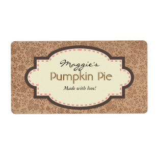 Höstfälla brun Blommigt, etiketter Fraktsedel