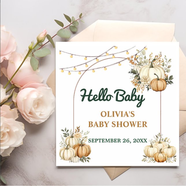 Höstfälla, Thanksgiving, Party, babyskor Pappersservett (Skapare uppladdad)