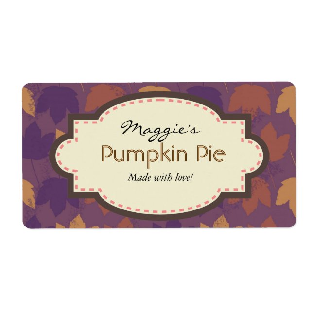 Höstfallande etiketter fraktsedel (Framsidan)