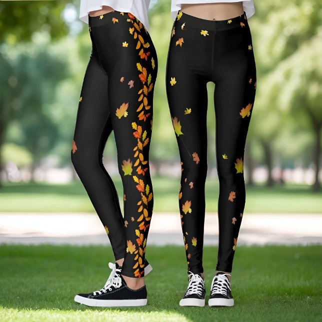 Höstfallsmodellen lämnar LEGGINGS (Skapare uppladdad)