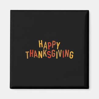 Höstfärg Söt Behaglig Glad Thanksgiving-design Magnet