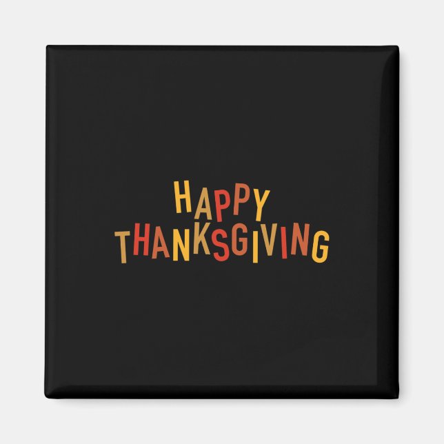 Höstfärg Söt Behaglig Glad Thanksgiving-design Magnet (Framsidan)