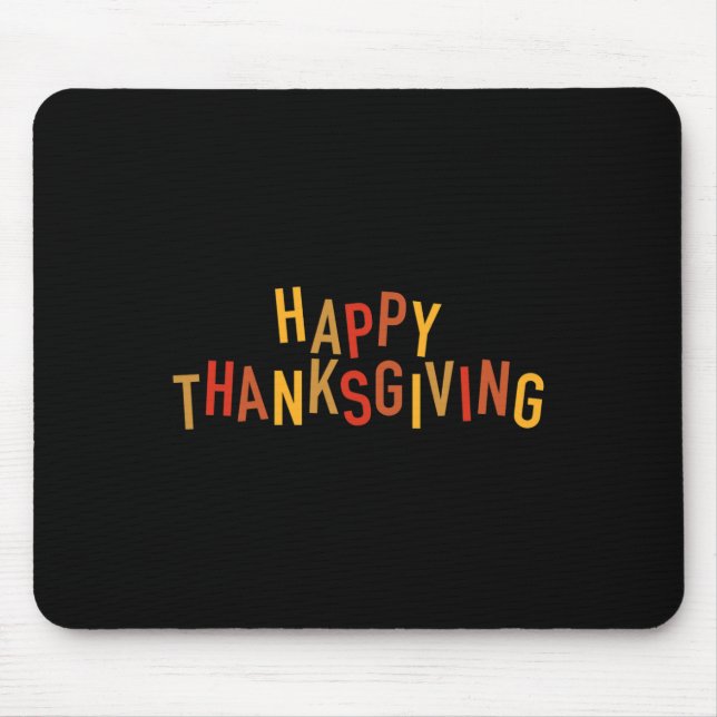Höstfärg Söt Behaglig Glad Thanksgiving-design Musmatta (Framsidan)