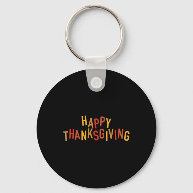 Höstfärg Söt Behaglig Glad Thanksgiving-design Nyckelring (Framsida)