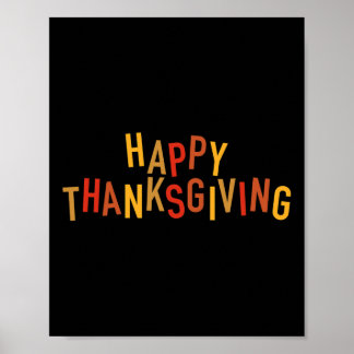 Höstfärg Söt Behaglig Glad Thanksgiving-design Poster
