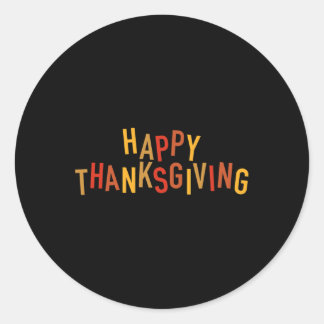 Höstfärg Söt Behaglig Glad Thanksgiving-design Runt Klistermärke