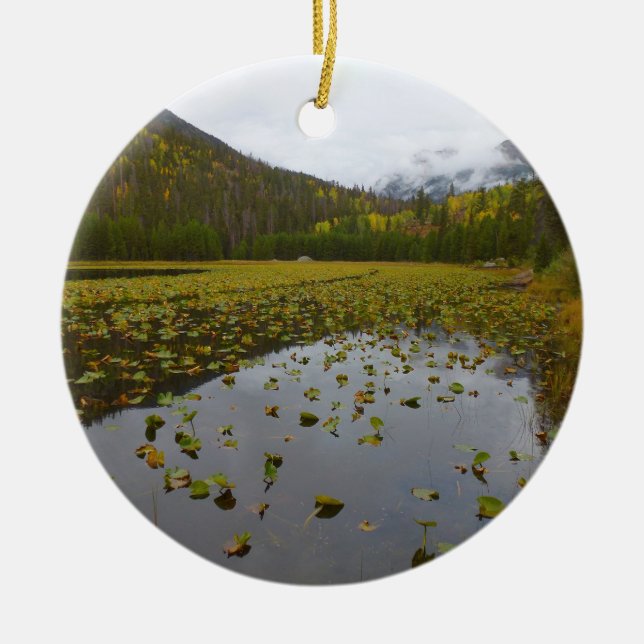 Höstfärg vid Cub Lake Julgransprydnad Keramik (Framsidan)