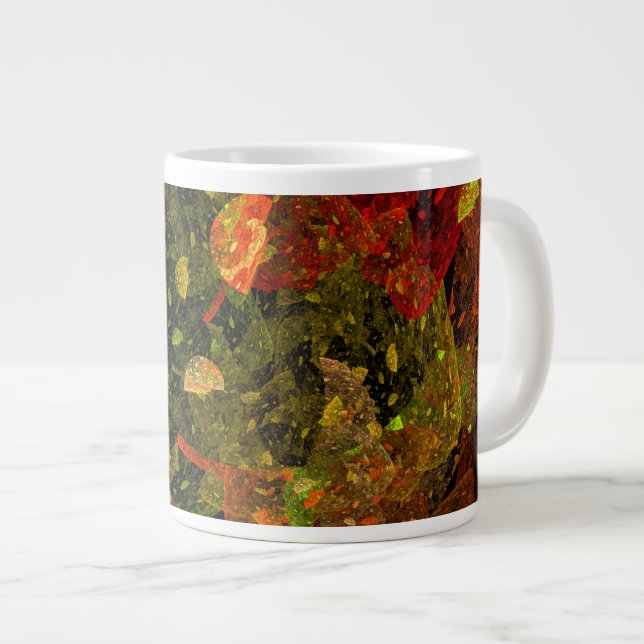 Höstfärgad dekorativ design jumbo mugg (Framsida höger)