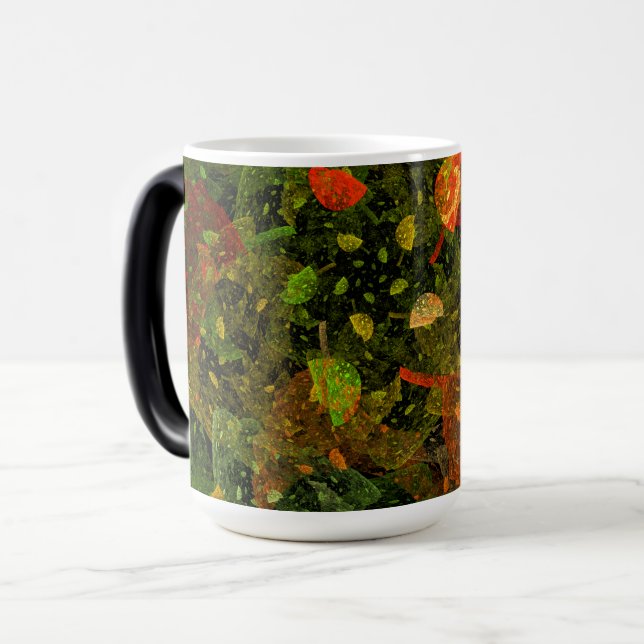 Höstfärgad dekorativ design magisk mugg (Framsida vänster)