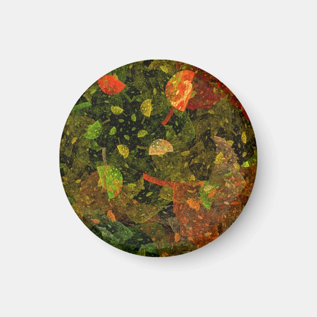 Höstfärgad dekorativ design magnet (Framsidan)