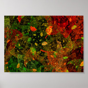 Höstfärgad dekorativ design poster