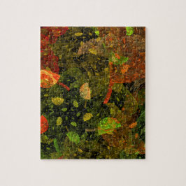 Höstfärgad dekorativ design pussel