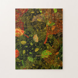 Höstfärgad dekorativ design pussel