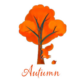 Höstfärgad Träd Kaffemugg