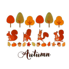 Höstfärgad Träd Kudde