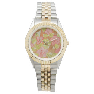 Höstfärgade Blommor Övervakning Armbandsur