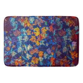 Höstfärgade Löv Flyter i Vatten Badrumsmatta