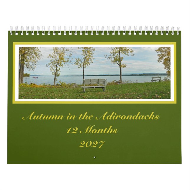 Höstfärger Adirondack 12 Månaders Kalender (Omslag)