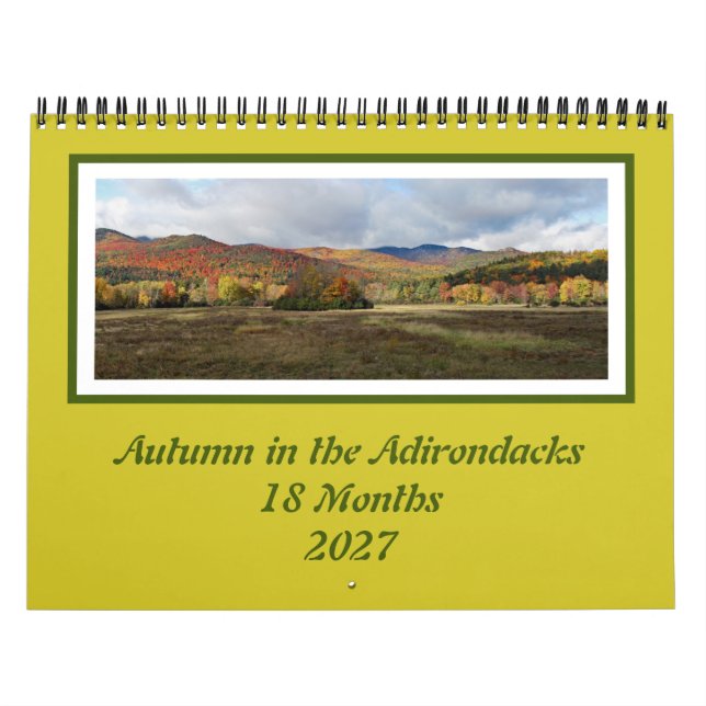 Höstfärger Adirondack 18 Månaders Kalender (Omslag)