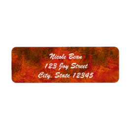 Höstfärger Inbjudan Returadress Etikett