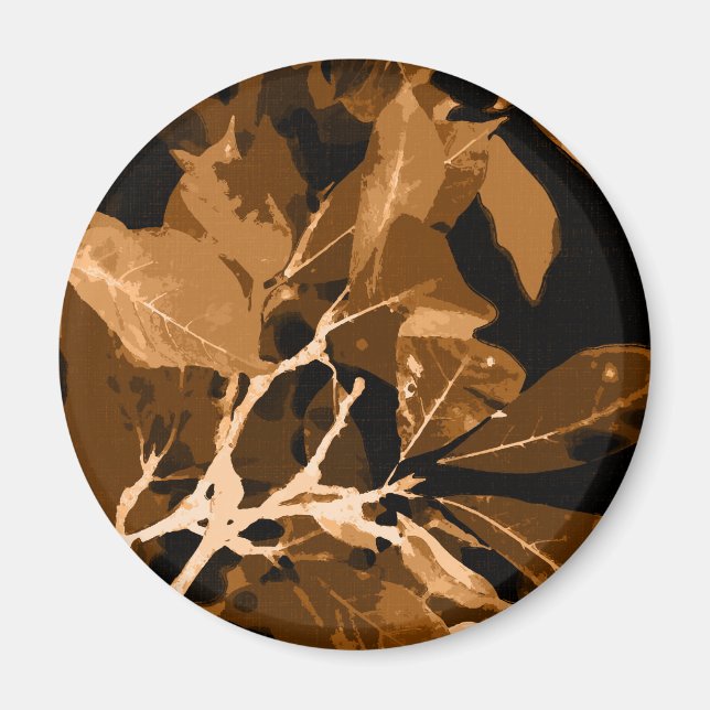 Höstfärger, löv 6 magnet (Framsidan)