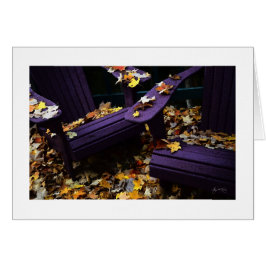 Höstfärger på däcket hälsningskort