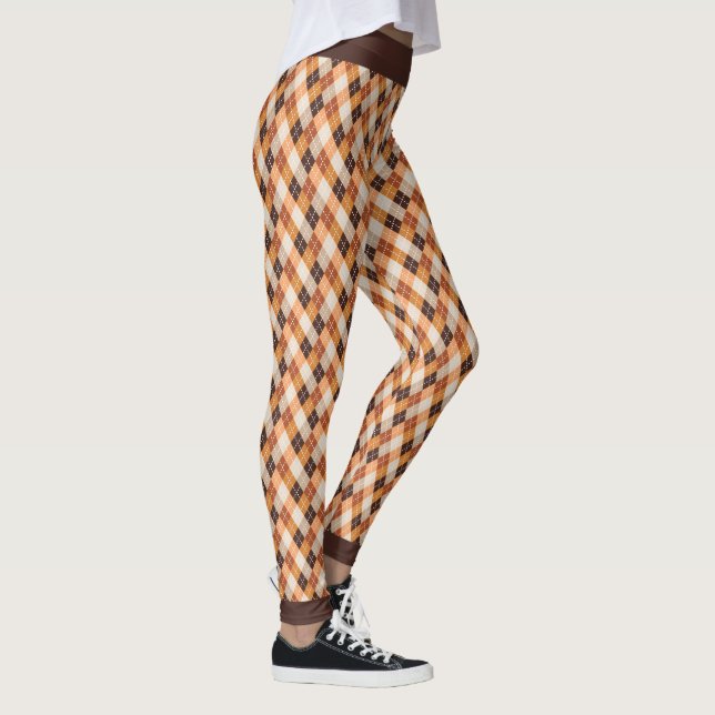 Höstfärger Plaid Leggings (Höger)