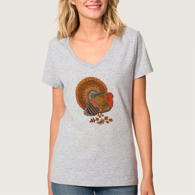 Höstfärger Turkiet Löv T Shirt (Framsida)