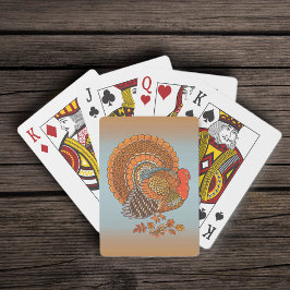 Höstfärger Turkiet Löv Thanksgiving Spelkort