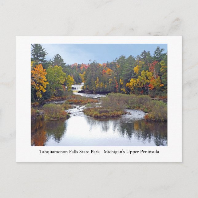 HÖSTFÄRGER VID TAHQUAMENON FALLS STATE PARK, MI. VYKORT (Framsida)