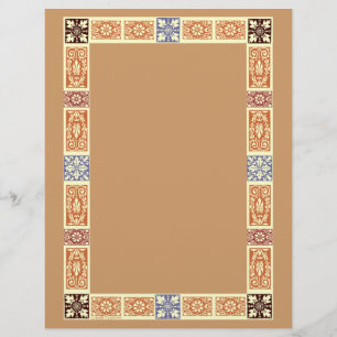 Höstfärger Vintage Kant Brevpapper