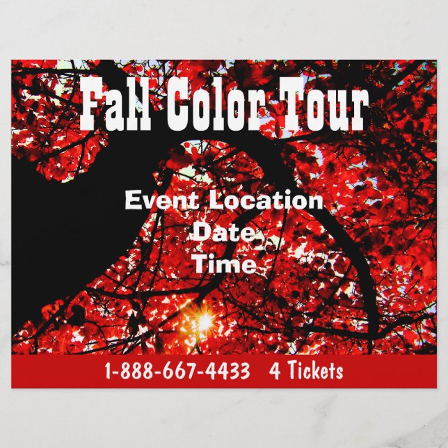 Höstfärgsturné Halloween-evenemang  Höst-evenemang Reklamblad (Framsidan)