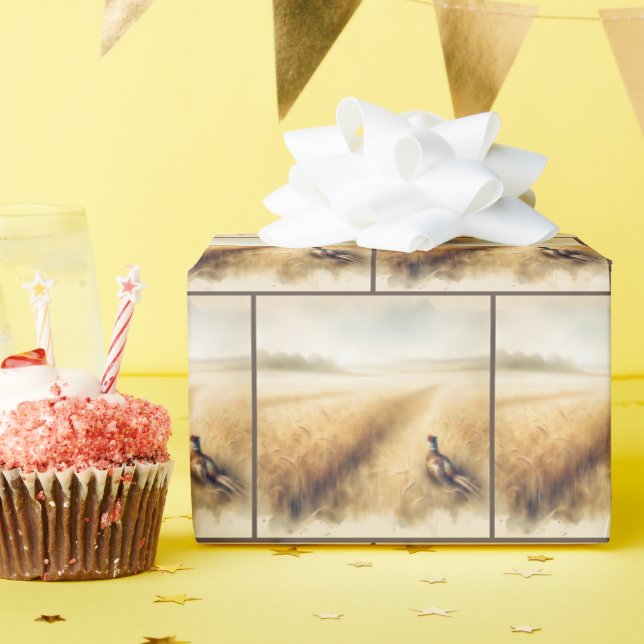 Höstfasan i Wheat Fält Presentpapper (Födelsedagsfest)