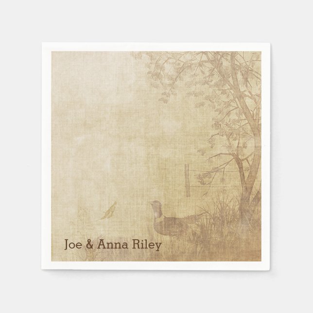 Höstfasansscen Pappersservett (Framsidan)