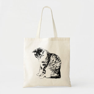 Höstfel med minimal katt Stil Tygkasse