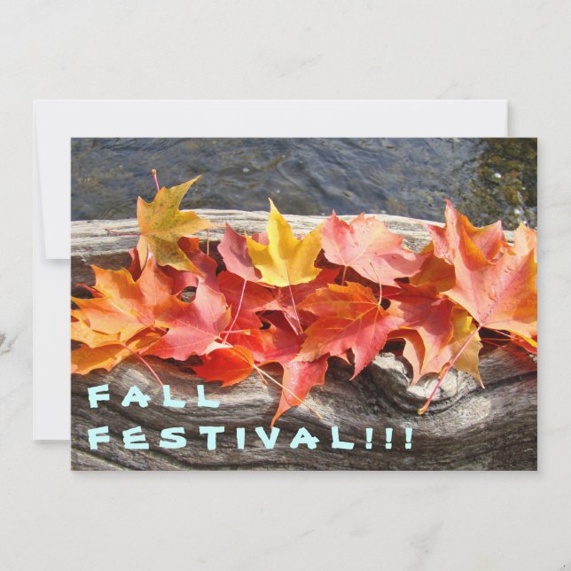 HÖSTFEST! Evenemangsinbjudningar Höstlöv Inbjudningar (Framsida)