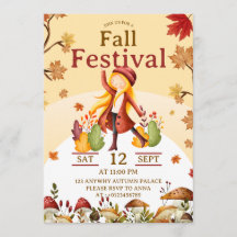 Höstfest höst inbjudningskort