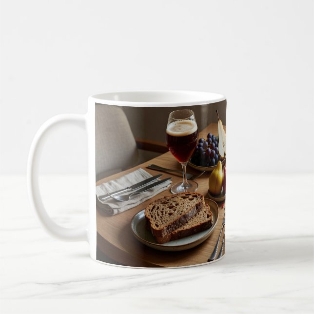Höstfest med ost och öl kaffemugg (Vänster)