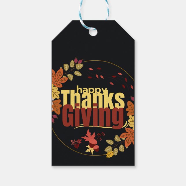 "Höstfesten: fira Thanksgivingen med oss" Presentetikett (Framsidan)