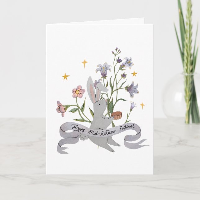 Höstfestival i lycklig | Moonkakakort Kort (Framsida)