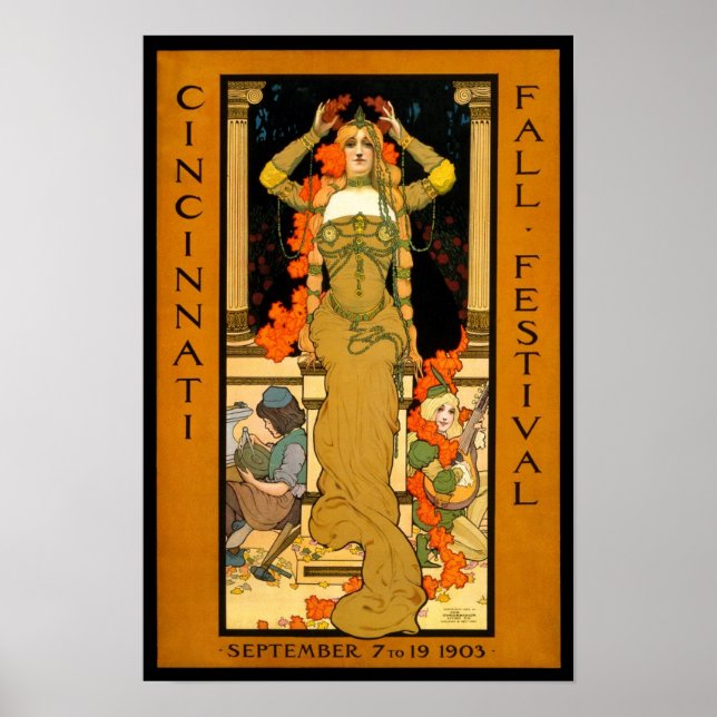 Höstfestivalen, 1903. Vintage reklam Poster (Framsidan)