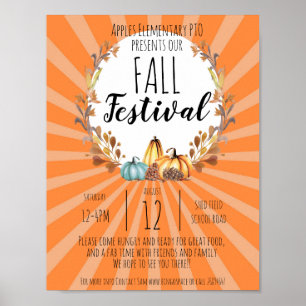 höstfestivalen PTO PTA-insamling Poster