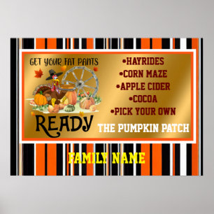 Höstfina moderna Thanksgivingar Poster