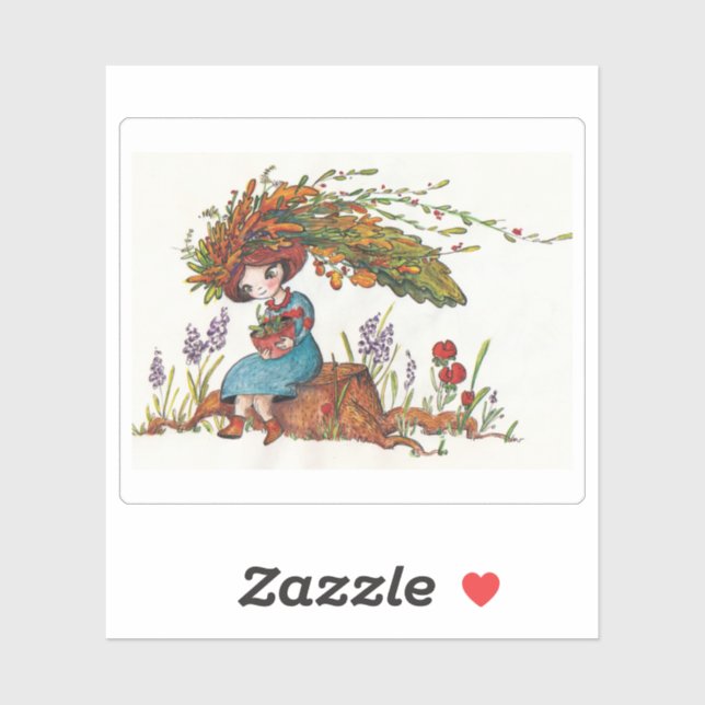 höstflicka klistermärken (Ark)